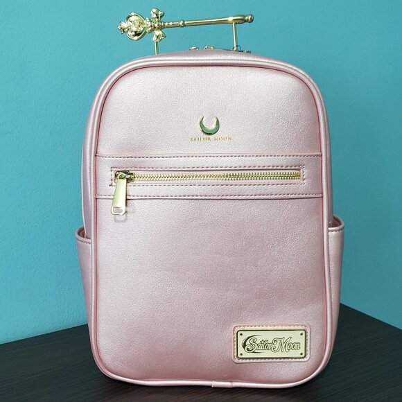 Loungefly Handbags - NWT Loungefly Sailor Moon Spiral Heart Moon Rod Mini Backpack